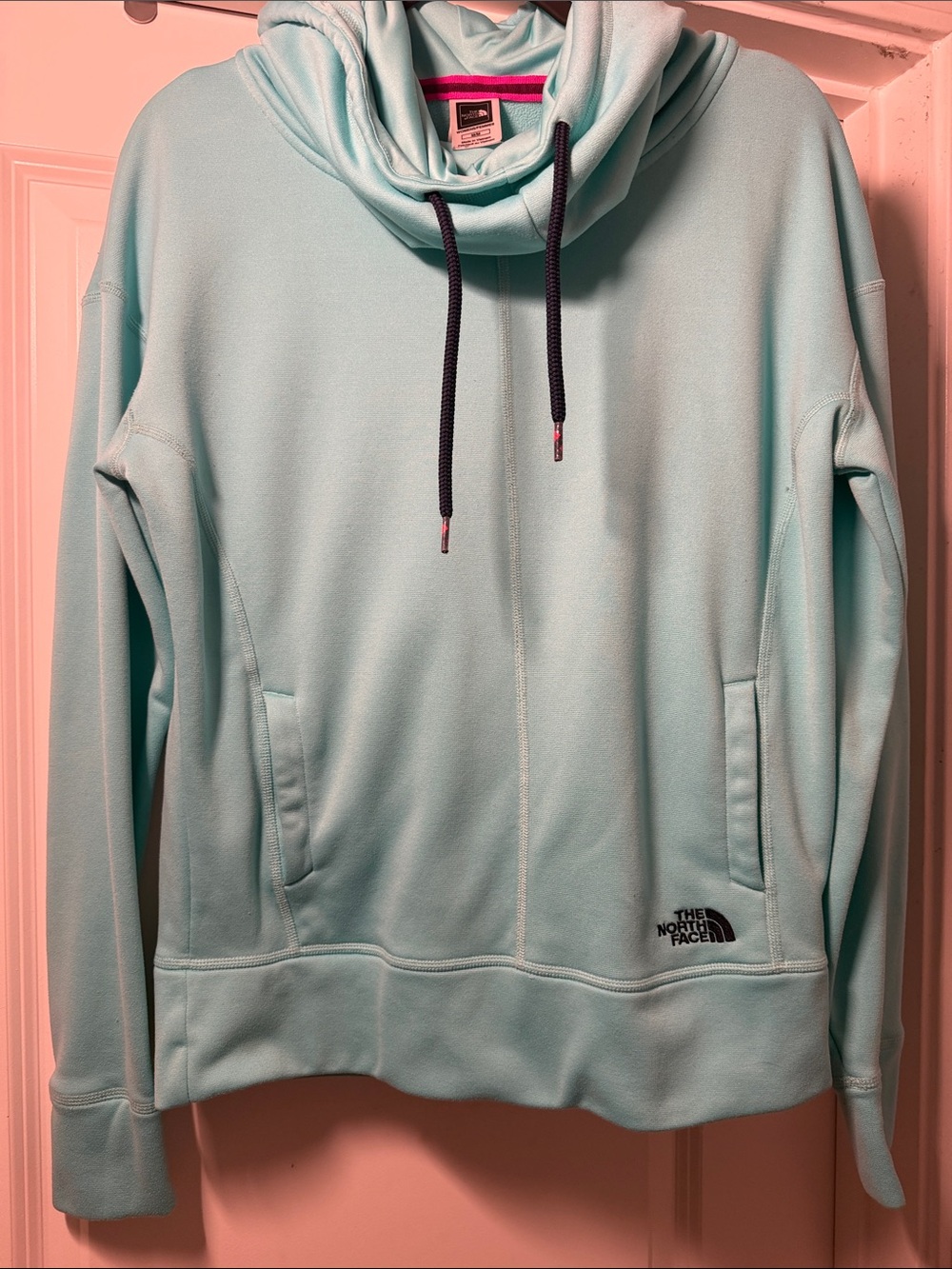 The North Face women’s  Light Aqua Zip-Up Hoodie